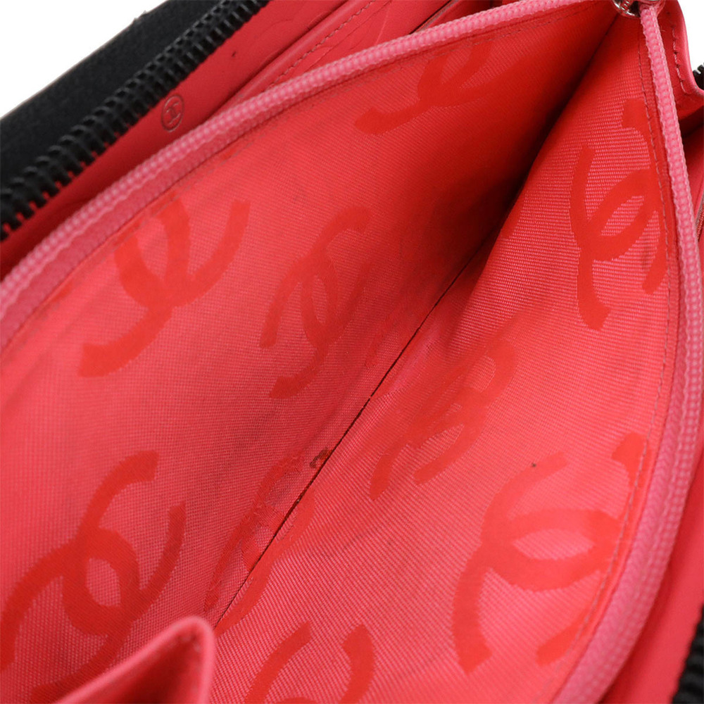 CHANEL Authentic Black Leather Logo Wallet - Picture 9 of 10